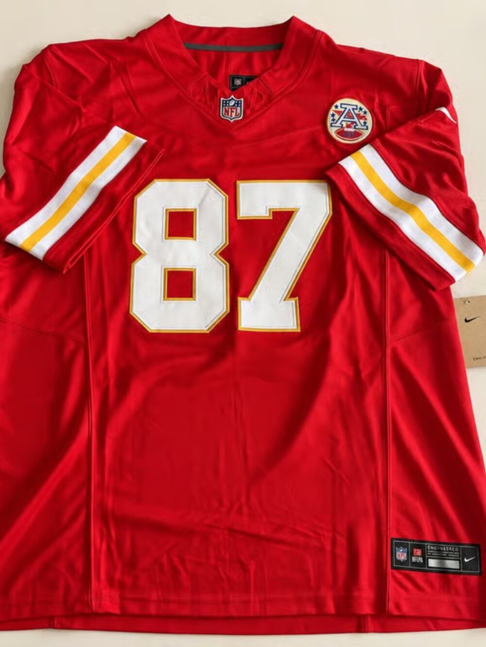Travis Kelce Red Vapor Stitched Jersey